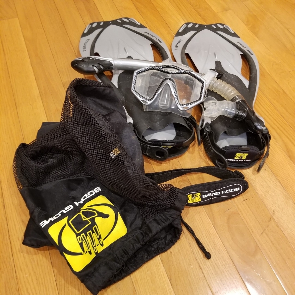 Mens Body Glove Snorkel Set
